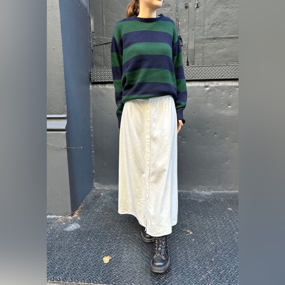 Brandy Melville cream Safa button up skirt - Picture 3 of 5